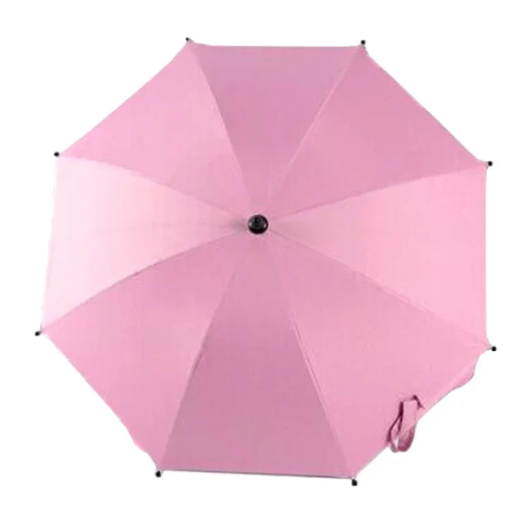 Verstellbarer Spitzen-Schirm für Golfwagen, Kinderwagen und Rollstühle zum Schutz vor Regen und Sonne, Azur, Rosa