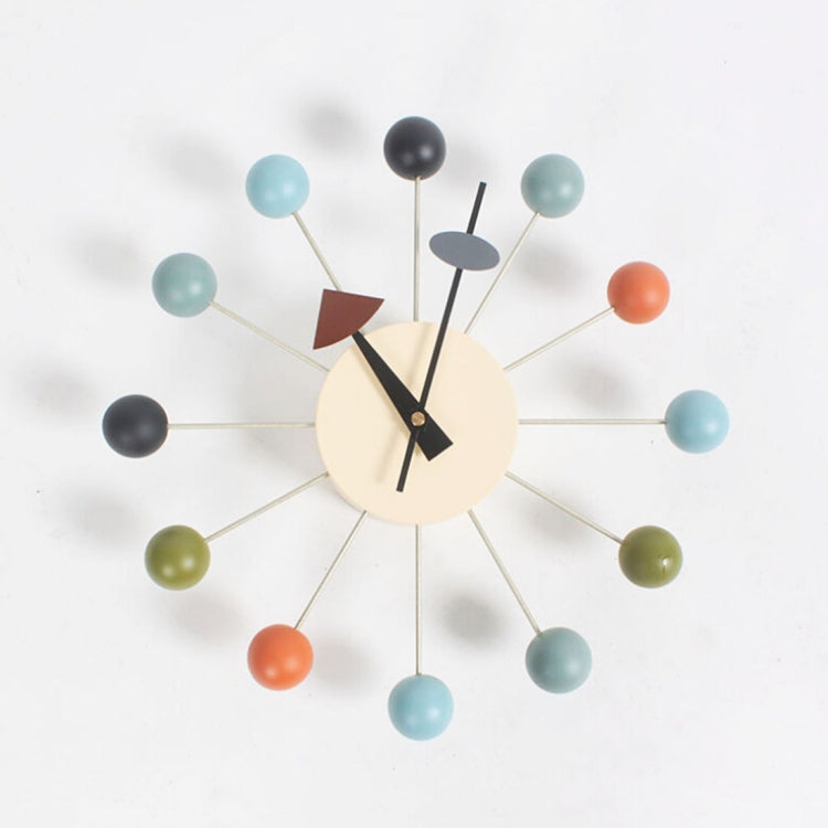 Stilvoller Hintergrund Minimalistische Kreiskugeln Süßigkeiten Wanduhr Kreative Dekoration Uhr Riesenraduhr