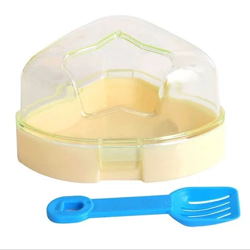Fünfzackiger Stern – Hamsterbadewanne für Kleintiere mit abnehmbarer Belüftung, zufällige Farbauswahl, Stern-Hamsterbadewanne