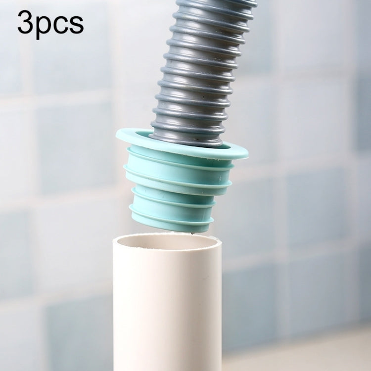 3 PCS Kanalisation verlängern Geruchsneutraler Silikonanschluss Küchenabwasserablaufdichtung, Zufällige Farblieferung, Kanalisation verlängern Silikonanschluss