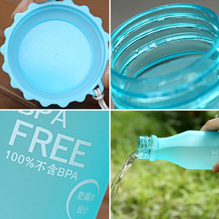 550 ml Frostsichere auslaufsichere tragbare Sodaflasche aus Kunststoff, versiegelt, einfache praktische Studententrinkflasche, 550 ml