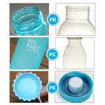 550 ml Frostsichere auslaufsichere tragbare Sodaflasche aus Kunststoff, versiegelt, einfache praktische Studententrinkflasche, 550 ml