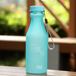 550 ml Frostsichere auslaufsichere tragbare Sodaflasche aus Kunststoff, versiegelt, einfache praktische Studententrinkflasche, 550 ml