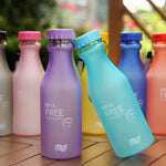 550 ml Frostsichere auslaufsichere tragbare Sodaflasche aus Kunststoff, versiegelt, einfache praktische Studententrinkflasche, 550 ml