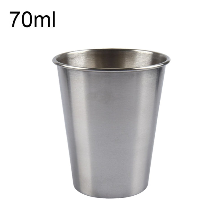 70 ml einwandiger, elektropolierter Edelstahl-Kurzbecher (Silber), 70 ml