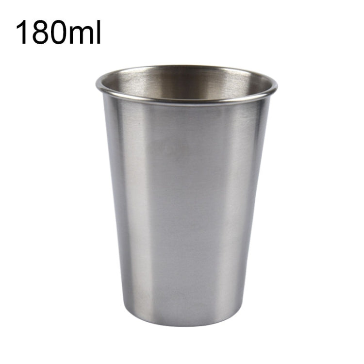 180ml Einzelwand Weintasse aus elektropoliertem Edelstahl (Silber), 180ml