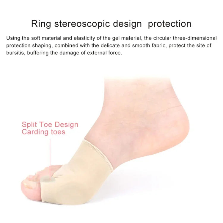 1 Pair SEBS Hallux Valgus Correction Sleeve Feet Care Special Big Toe Bone Ring Foot Thumb Orthopedic Brace Relieve for Men / Women, Size: L, Size: L