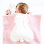 Kaninchenmuster Stereoskopische Ohren Baby-Strickdecke, Kaninchenmuster