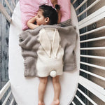 Kaninchenmuster Stereoskopische Ohren Baby-Strickdecke, Kaninchenmuster