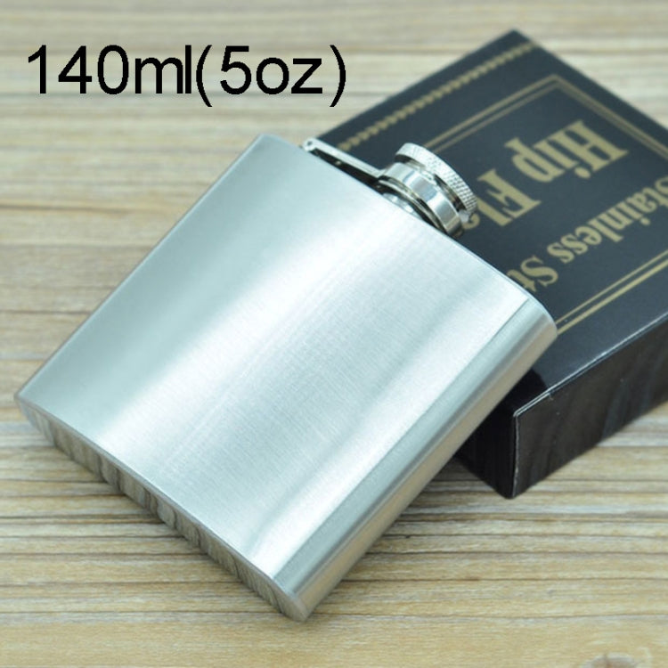140 ml (5 oz) Outdoor-Sport tragbar für Zuhause Reisen Wild Edelstahl-Flachmann (mit kleinem Trichter) (Silber 140 ml (5 oz)), 140 ml (5 oz)