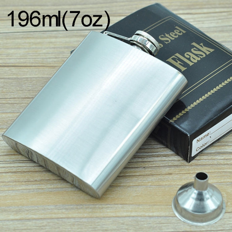 196 ml (7 oz) Outdoor Sport Praktische Heimreise Wilde Edelstahl Tragbare Hüftflasche (mit kleinem Trichter) (Silber 196 ml (7 oz)), 196 ml (7 oz)