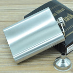 196 ml (7 oz) Outdoor Sport Praktische Heimreise Wilde Edelstahl Tragbare Hüftflasche (mit kleinem Trichter) (Silber 196 ml (7 oz)), 196 ml (7 oz)