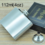 112ml (4oz) Outdoor Sports Handy Home Travel Wild Edelstahl Tragbarer Flachmann (mit kleinem Trichter) (Silber 112ml (4oz)), 112ml (4oz)