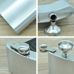 112ml (4oz) Outdoor Sports Handy Home Travel Wild Edelstahl Tragbarer Flachmann (mit kleinem Trichter) (Silber 112ml (4oz)), 112ml (4oz)