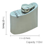 112ml (4oz) Outdoor Sports Handy Home Travel Wild Edelstahl Tragbarer Flachmann (mit kleinem Trichter) (Silber 112ml (4oz)), 112ml (4oz)