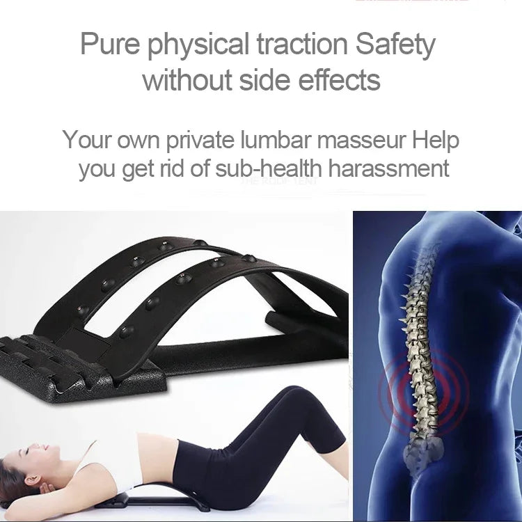 Magnetfeldtherapie mit 18 Magneten, Wirbelsäulenstreckung, Stabilisierung, Lendenwirbelsäulentraktion und Taillenmassagegerät