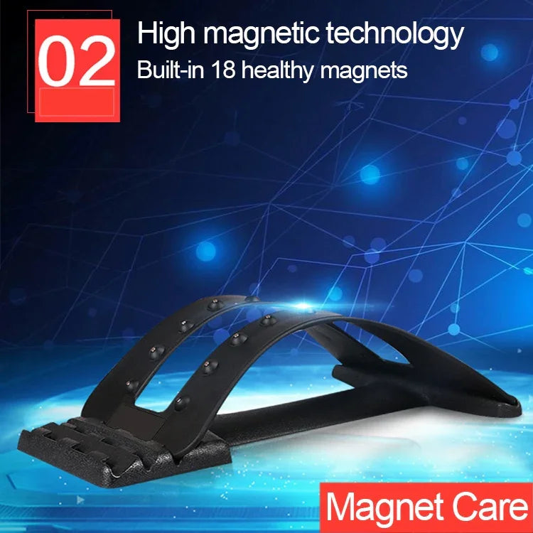 Magnetfeldtherapie mit 18 Magneten, Wirbelsäulenstreckung, Stabilisierung, Lendenwirbelsäulentraktion und Taillenmassagegerät