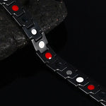 Modisches Herrenarmband im europäischen und amerikanischen Stil, Edelstahl + schwarze Beschichtung, Magnetverschluss, Größe: 12 mm x 22 cm (Schwarz), Größe: 12 mm x 22 cm (Schwarz)