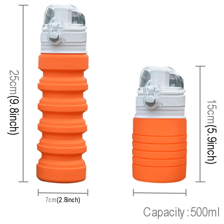 500 ml Outdoor Reise Silikon faltbarer Wasserkocher Teleskop Tasse Sport Trinkflasche