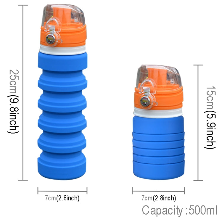 500 ml Outdoor Reise Silikon faltbarer Wasserkocher Teleskop Tasse Sport Trinkflasche