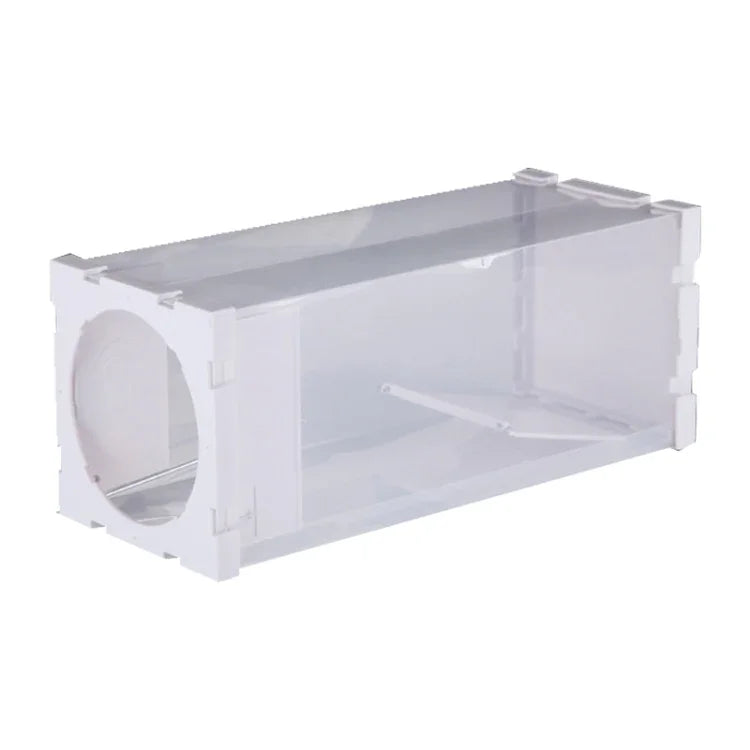 Tür-Humantiere-Lebendfalle, Ratten-, Mäuse- und weitere kleine Nager-PP-Material-Transparente Käfigfalle, Tür-Humantiere-Lebendfalle