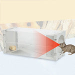 Tür-Humantiere-Lebendfalle, Ratten-, Mäuse- und weitere kleine Nager-PP-Material-Transparente Käfigfalle, Tür-Humantiere-Lebendfalle