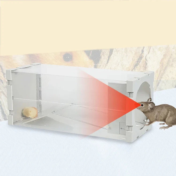 Tür-Humantiere-Lebendfalle, Ratten-, Mäuse- und weitere kleine Nager-PP-Material-Transparente Käfigfalle, Tür-Humantiere-Lebendfalle
