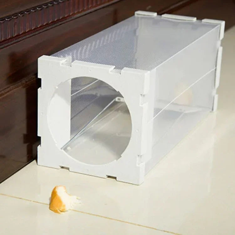 Tür-Humantiere-Lebendfalle, Ratten-, Mäuse- und weitere kleine Nager-PP-Material-Transparente Käfigfalle, Tür-Humantiere-Lebendfalle