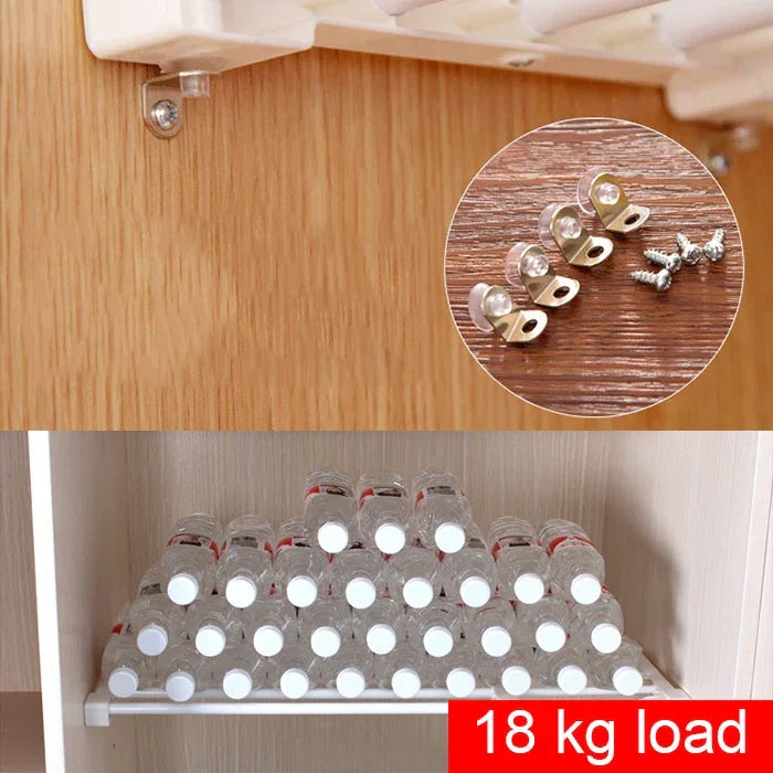 Schrankaufbewahrung mit mehrlagigen Trennwänden, geeignet für Wohnheime und Schränke, Breite: 24 cm, Auszugsbereich: 50–80 cm