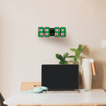 Multifunktionale große 3D LED Digital-Wanduhr mit Weckfunktion und Schlummerfunktion, 12/24-Stunden-Anzeige für Zuhause, Küche, Büro, DC 5V, CE-zertifiziert, schwarzes Gehäuse grüne Ziffern, schwarzes Gehäuse blaue Ziffern, schwarzes Gehäuse weiße Ziffern