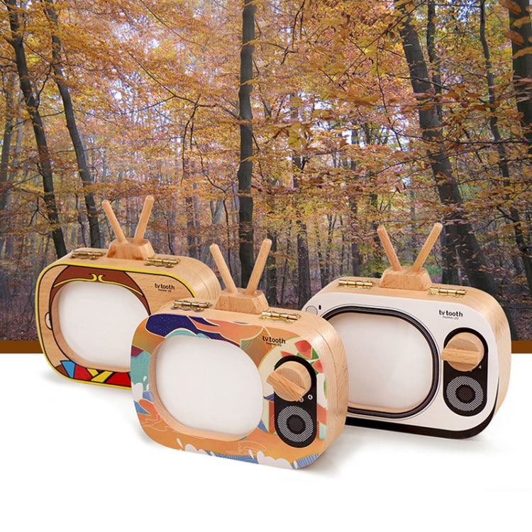 Kreatives Holz-Kinder-TV-Set, Milchzahn-Aufbewahrungsbox, Babyzähne-Zahndose, HC2008A, HC2008B, HC2008C