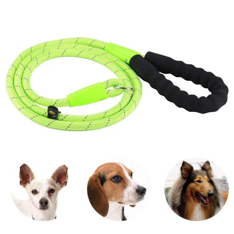 Hundetrainingsseil mit Reflektorlicht und robustem Griff