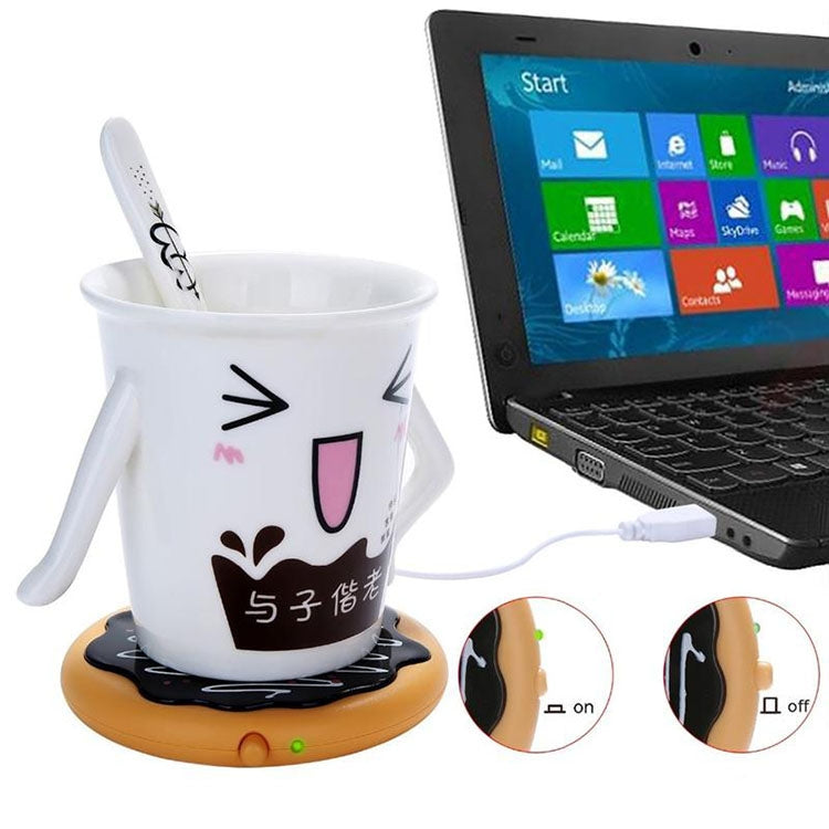 Donut Design USB Power Kabel Desktop Tassenwärmer Tee Kaffee Getränke Heizmatte, Donut