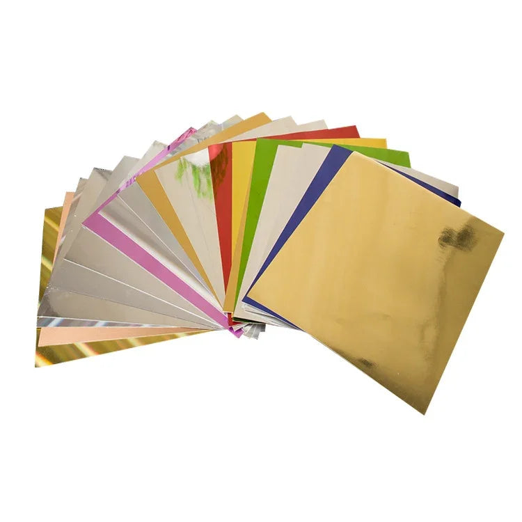 50 Blatt / Packung A4 Folienpapiere, zufällige Farbauswahl, A4 Folienpapiere