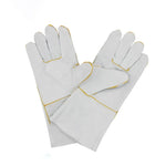 72# Verschleißfeste, zweilagige Leder-Isolationshandschuhe für hohe Temperaturen, Schweißhandschuhe aus Leder, Arbeitsschutz, Größe: 34 x 16 cm, 72#