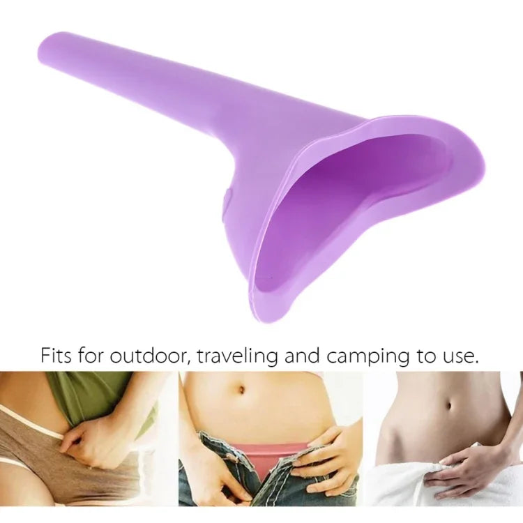 Tragbares Damen-Urinal Uriniergerät Toilette Silikon Urin Pinkel Trichter Camping Reise, zufällige Farbauswahl, Toiletten Notfallwerkzeuge