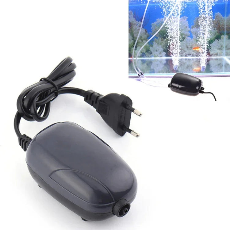 RS-290 220V 3W Einzelauslässe Einstellbare Durchflussmenge Leise Aquarienluftpumpe Fischbecken Sauerstoffpumpe, 3W