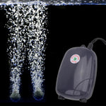 RS-390 220V 5W Doppelausgang Einstellbare Durchflussrate Leise Aquarienluftpumpe Fischbecken-Sauerstoffluftpumpe, 5W