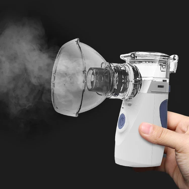 Tragbarer Ultraschallvernebler Mini Handinhalator Vernebler für die häusliche Gesundheitsfürsorge, Atomizer für Kinder, Mini Handinhalator