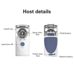 Tragbarer Ultraschallvernebler Mini Handinhalator Vernebler für die häusliche Gesundheitsfürsorge, Atomizer für Kinder, Mini Handinhalator