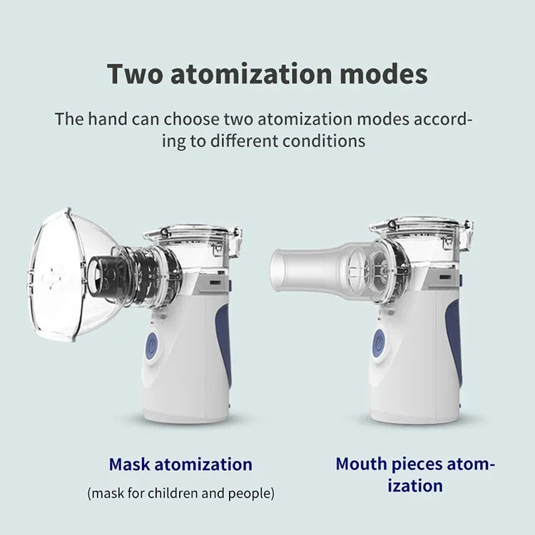 Tragbarer Ultraschallvernebler Mini Handinhalator Vernebler für die häusliche Gesundheitsfürsorge, Atomizer für Kinder, Mini Handinhalator