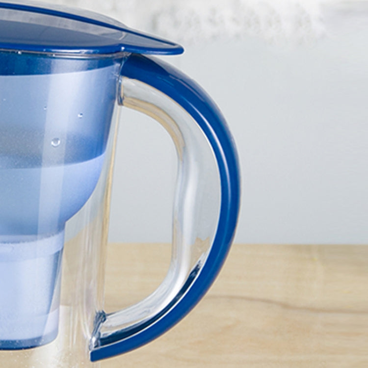 1,3-Liter tragbare Kaltwasserflasche mit Aktivkohlefilter für zu Hause, 1,3 l (Blau)
