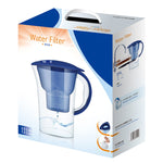 1,3-Liter tragbare Kaltwasserflasche mit Aktivkohlefilter für zu Hause, 1,3 l (Blau)