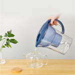 1,3-Liter tragbare Kaltwasserflasche mit Aktivkohlefilter für zu Hause, 1,3 l (Blau)