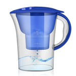 1,3-Liter tragbare Kaltwasserflasche mit Aktivkohlefilter für zu Hause, 1,3 l (Blau)