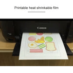 Bedruckbare Schrumpffolie DIY Epoxidharz Druckpapier Gummistempel Material Druckpapier, DIY Schrumpffolie (Transparent)