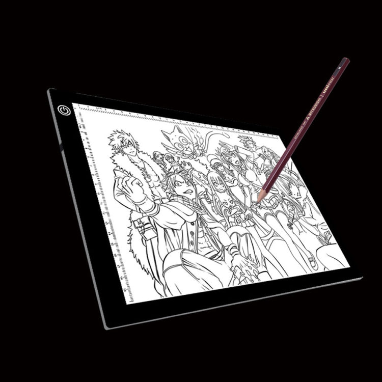 A4 Größe 5W 5V LED Dimmbares Acryl-Pausbrett mit drei Helligkeitsstufen für Anime-Skizzen und Zeichnungen, mit USB-Kabel und Stecker, Größe: 240x360x5mm