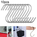 10 Stück 2,5 mm multifunktionale S-förmige Edelstahlhaken, Länge: 5,5 cm, 5,5 cm