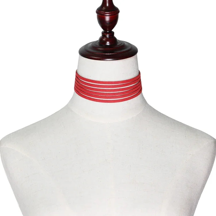 3-teiliges Set aus Flanellhalsband im europäischen und amerikanischen Stil (6 Lagen), Farbauswahl zufällig, RBXL