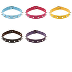 Punk-Style Streetdance Rock Leder Nietenhalsband, zufällige Farbauswahl, JDXQ
